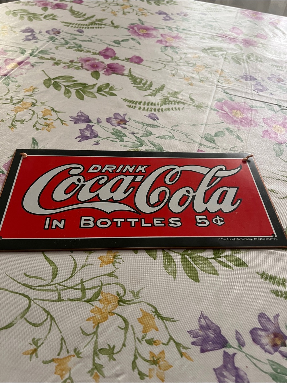 Coca Cola Red and White Retro Metal Sign